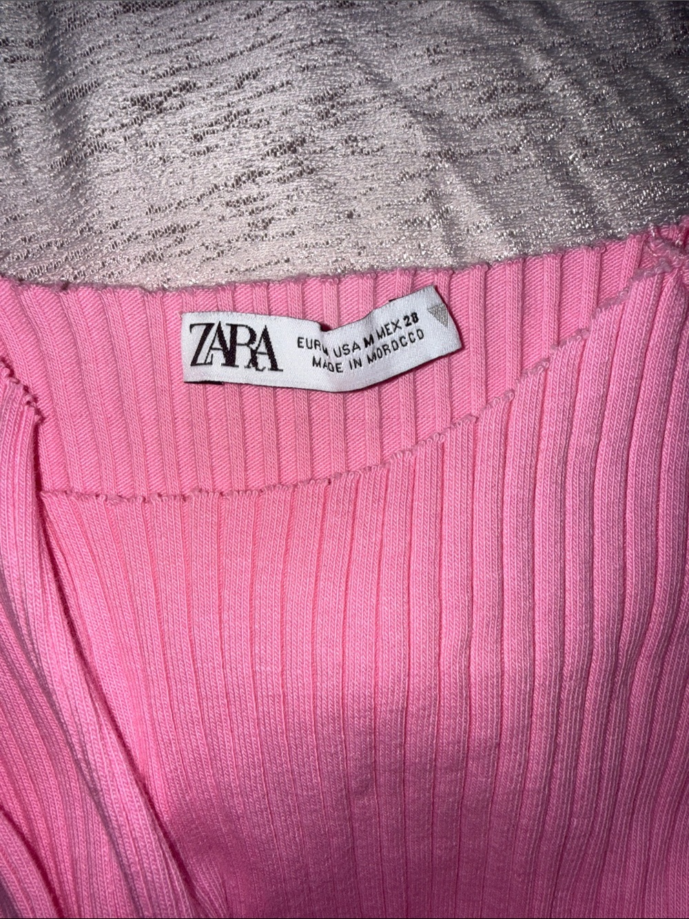Zara Pink Ribbed Sleeveless Dress - Picture 3 of 3